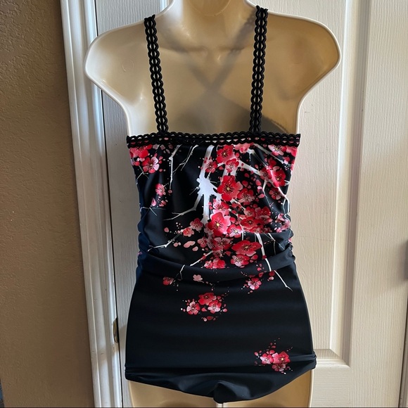 🏷️Sadie Jane Womens leotard Sz Small “the chain” style black, flowers - Picture 5 of 8
